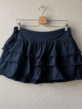 Hollister Navy Tiered Ruffle Skort